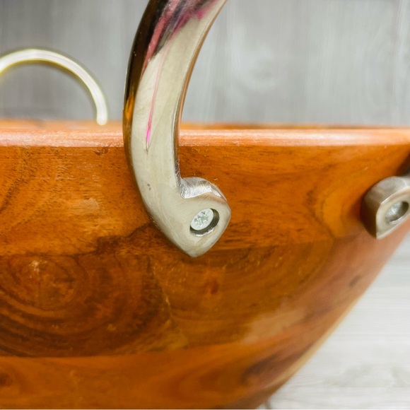 Natural wood hand carved in India wooden large fruit bowl decorative bowl wood - Picture 13 of 15